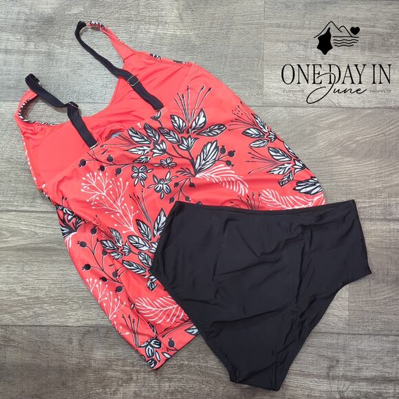 Yonique Blouson Tankini Swimsuit Size M - Picture 7 of 7